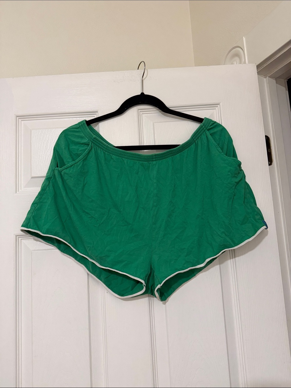 KULE Green with White Trim Women's Casual Lounge Shorts